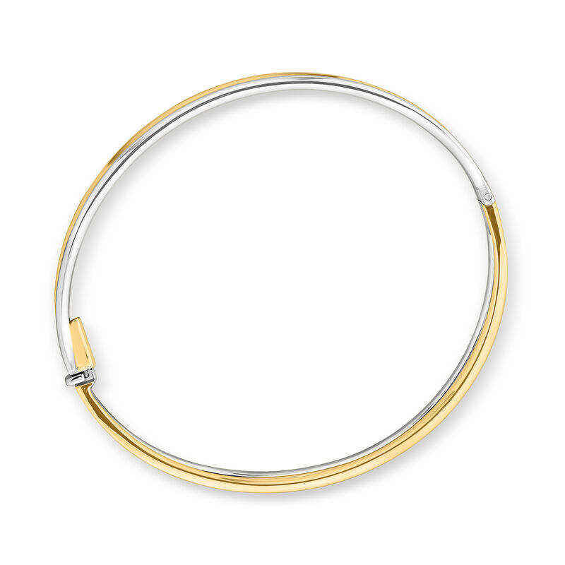 Italian 14kt Two-Tone Gold Multi-Row Bangle Bracelet. 7" image number 1