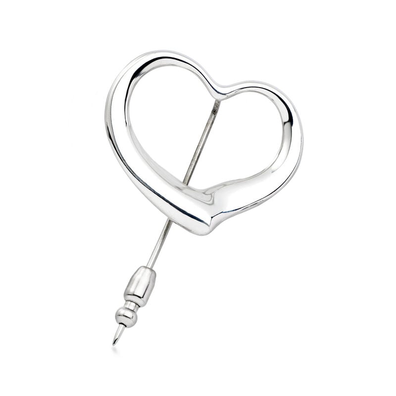 C. 1990 Vintage Tiffany Jewelry "Elsa Peretti" Sterling Silver Heart Stick Pin image number 0