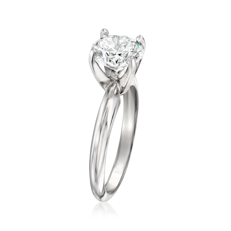 1.72 Carat Diamond Solitaire Ring in 14kt White Gold image number 2