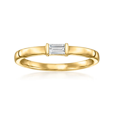.15 Carat Baguette Lab-Grown Diamond Ring in 14kt Yellow Gold