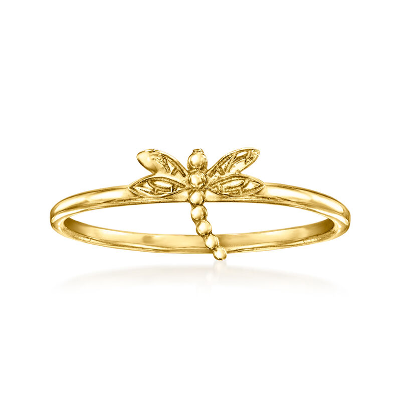 10kt Yellow Gold Dragonfly Ring image number 0