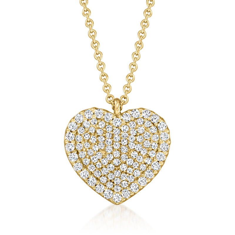 .50 ct. t.w. Diamond Heart Pendant Necklace in 14kt Yellow Gold image number 0