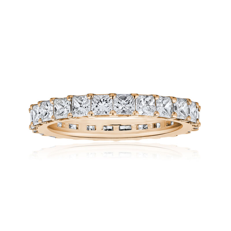 3.80 ct. t.w. Princess-Cut Diamond Eternity-Style Wedding Band in 14kt Rose Gold image number 0