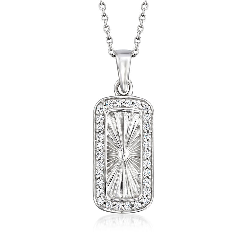 .25 ct. t.w. Diamond Sunburst Pendant Necklace in Sterling Silver image number 0