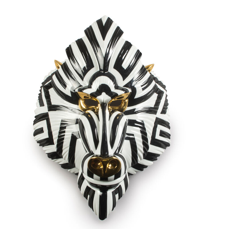Lladro &quot;Mandrill Mask&quot; Porcelain Figurine image number 0