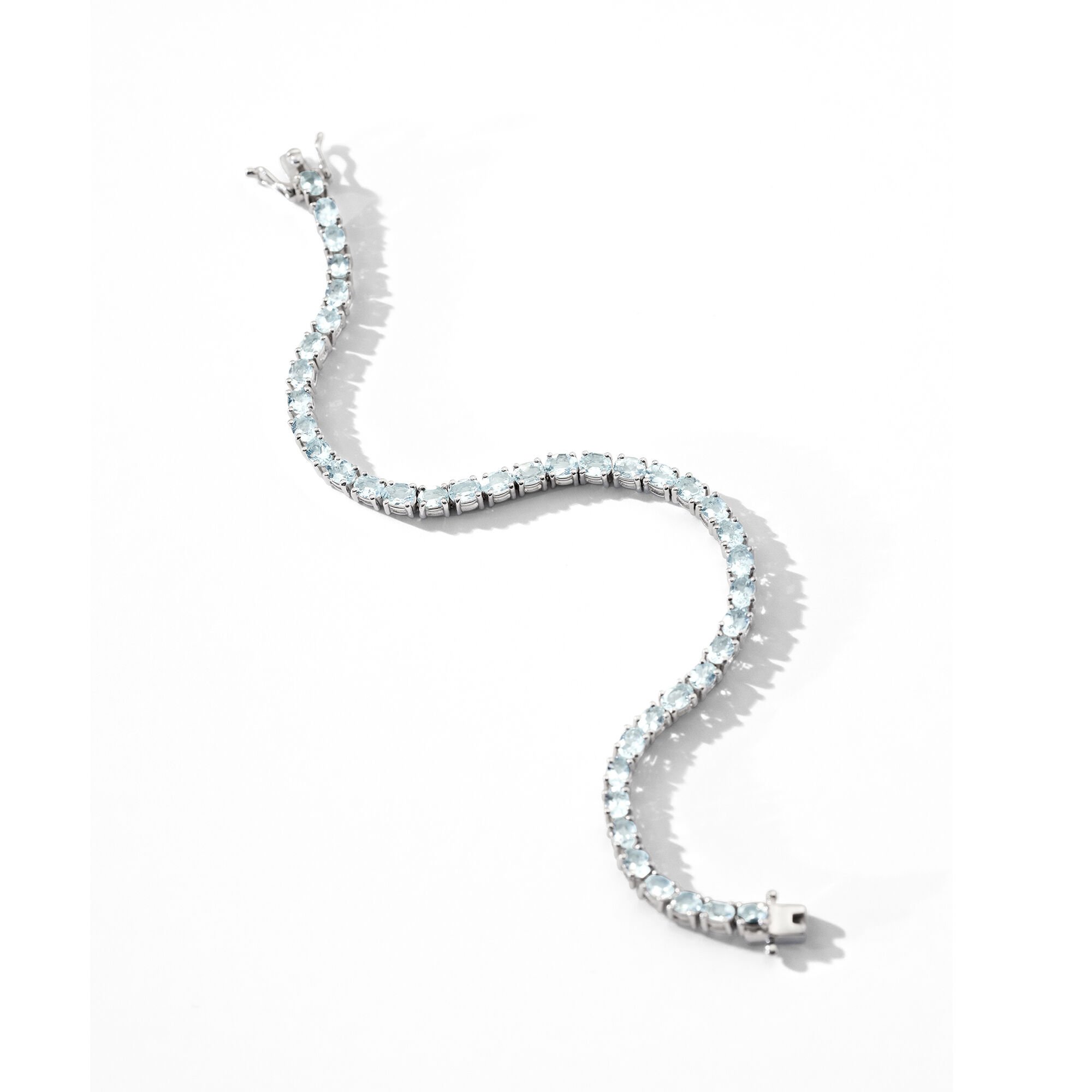 Aquamarine tennis bracelet sterling silver shop