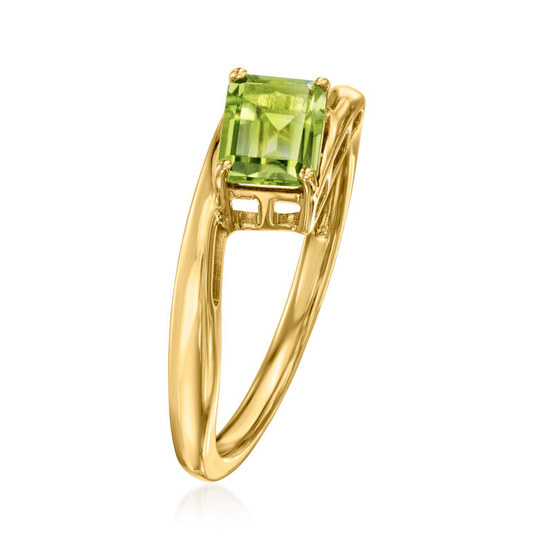 .80 Carat Peridot Ring in 18kt Gold Over Sterling image number 2