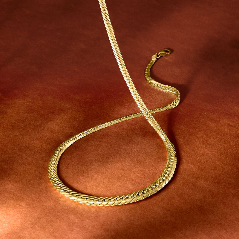 Italian 18kt Yellow Gold Graduated Cuban-Link Necklace image number 6
