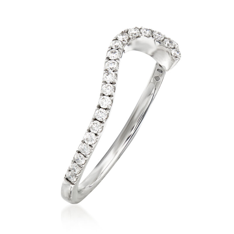 Gabriel Designs .30 ct. t.w. Diamond Wedding Ring in 14kt White Gold image number 2