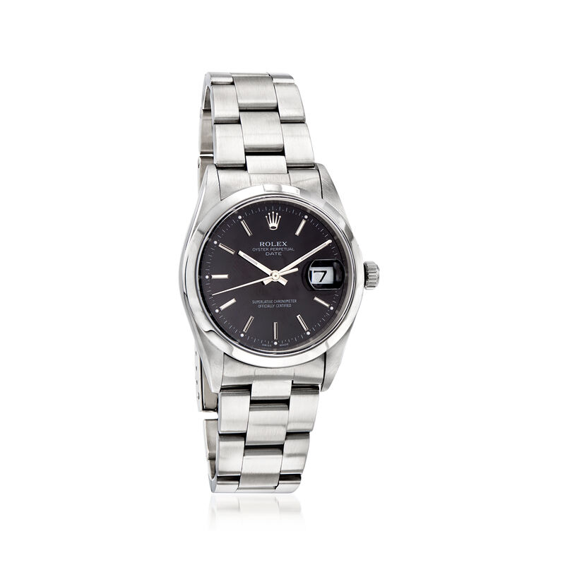 Pre-Owned Rolex Date Women's 34mm Automatic Stainless Steel Watch image number 0