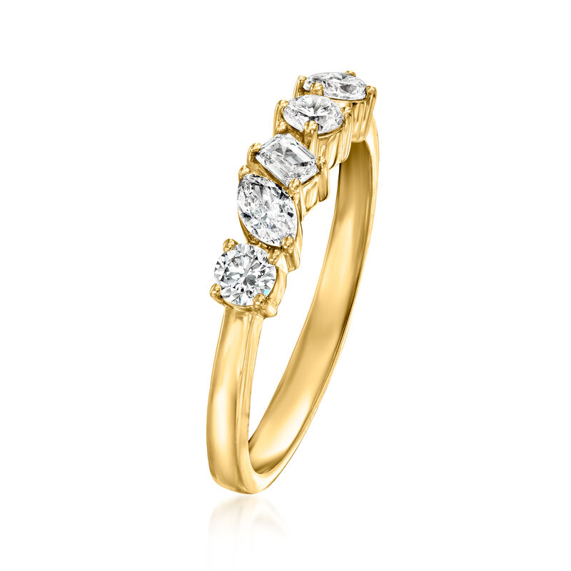 .50 ct. t.w. Multi-Shaped Lab-Grown Diamond Ring in 18kt Gold Over Sterling image number 2