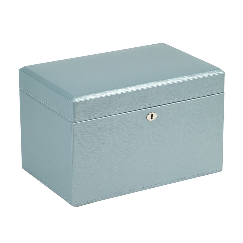 Wolf &quot;London&quot; Ice-Blue Leather Medium Jewelry Box image number 4