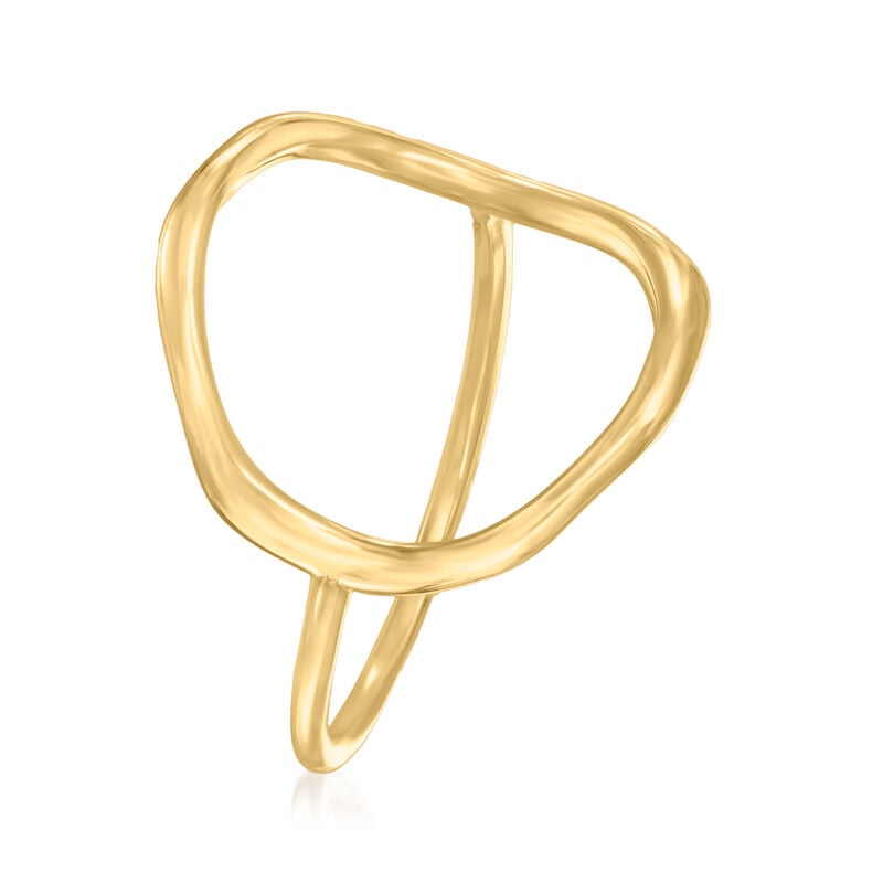 14kt Yellow Gold Open-Circle Ring image number 2