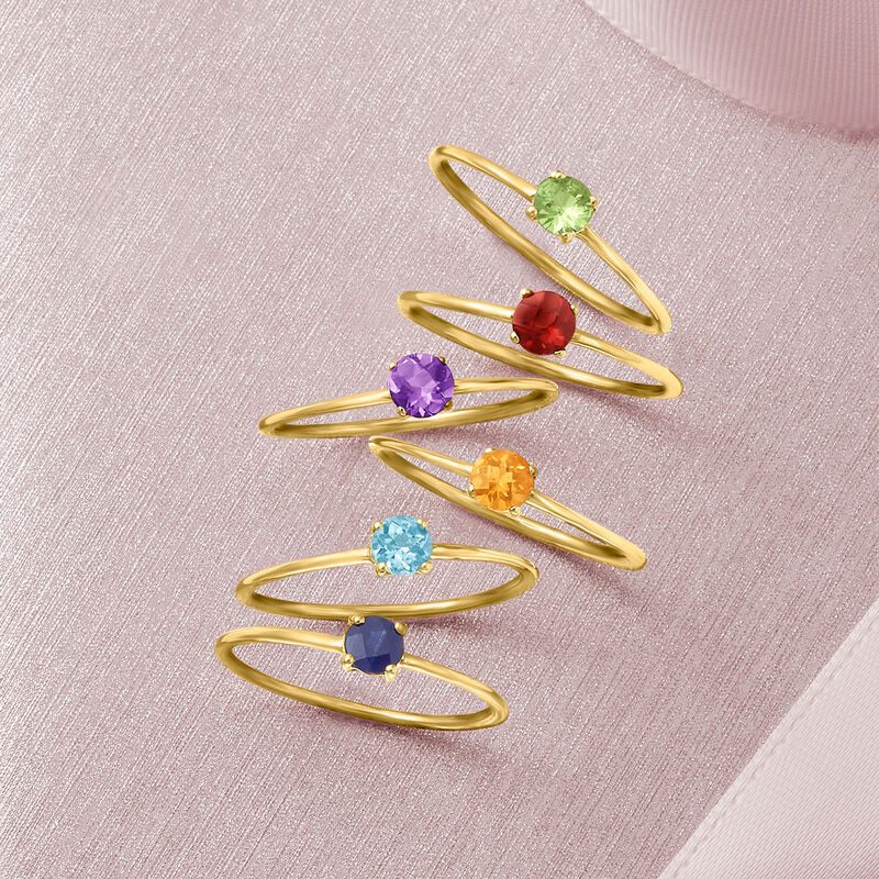 .20 Carat Garnet Ring in 14kt Yellow Gold image number 3