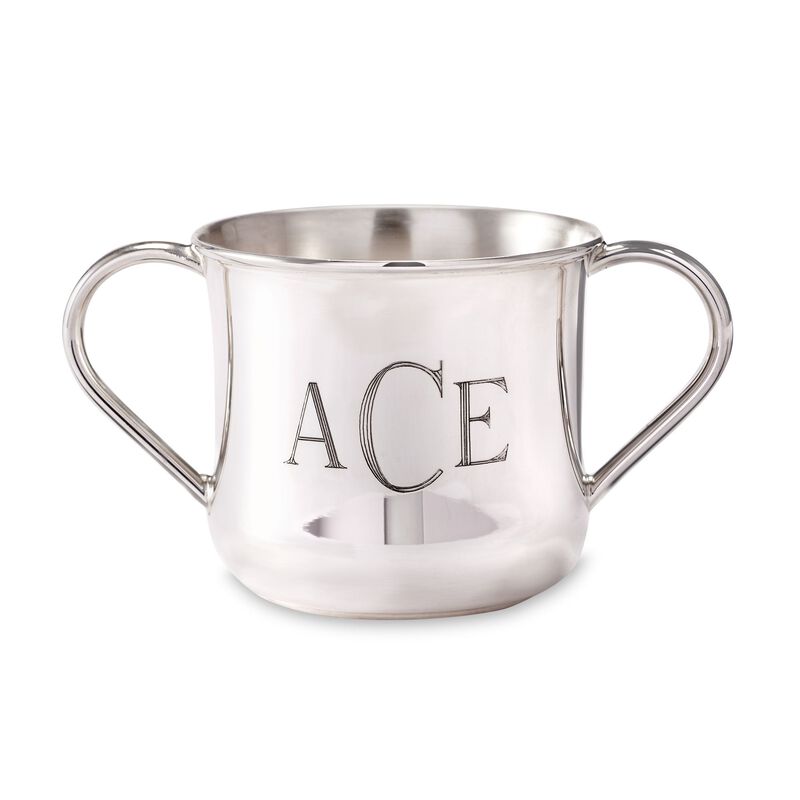 Plain -  Sterling Silver Double-Handled Baby Cup  image number 1