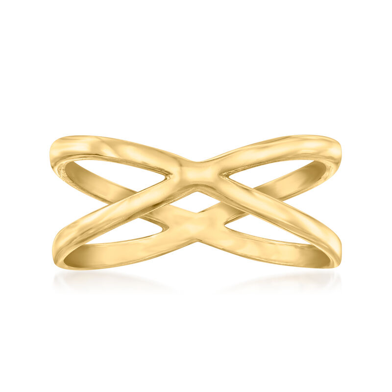 10kt Yellow Gold Crisscross Ring image number 0