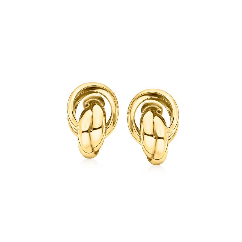 Italian 18kt Gold Over Sterling Knot Clip-On Earrings  image number 0