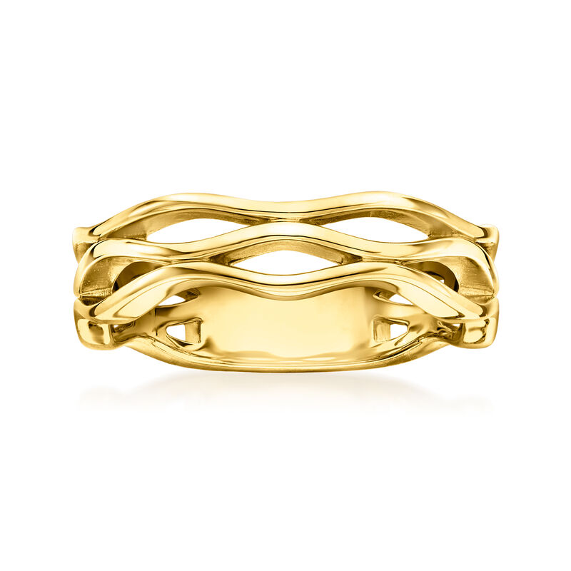 18kt Gold Vermeil Wavy Ring image number 0