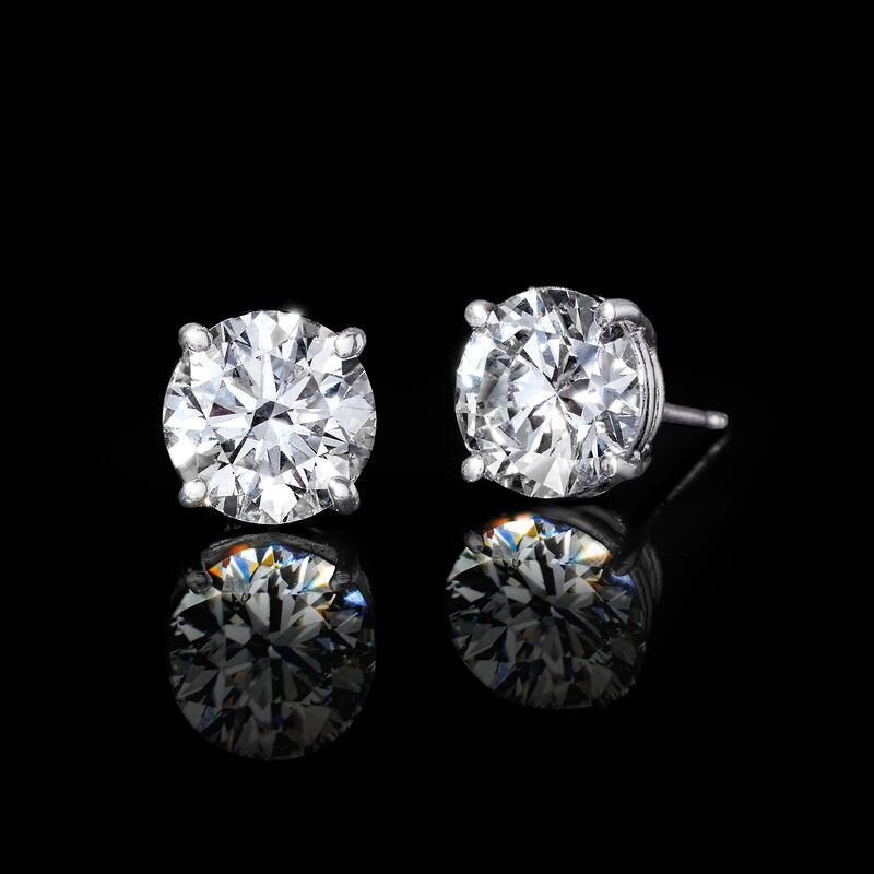 3.00 ct. t.w. Lab-Grown Diamond Stud Earrings in 14kt White Gold  image number 2