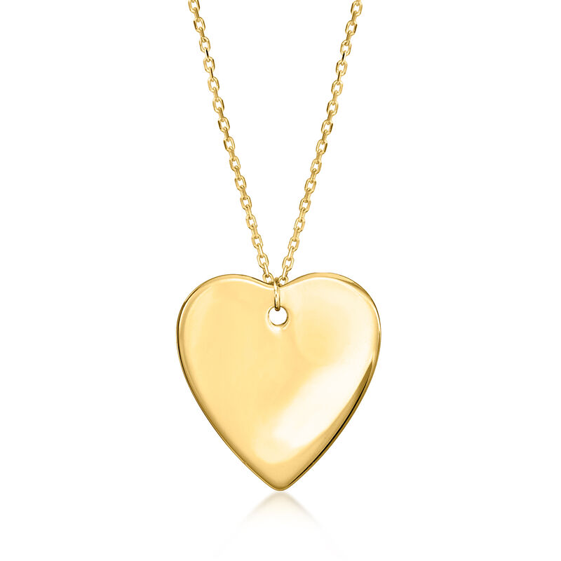 Italian 10kt Yellow Gold Heart Pendant Necklace image number 0