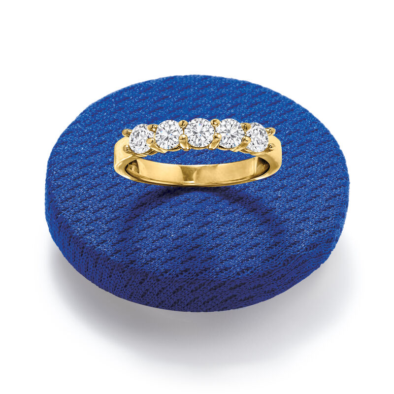 1.00 ct. t.w. Diamond Five-Stone Ring in 14kt Yellow Gold image number 4