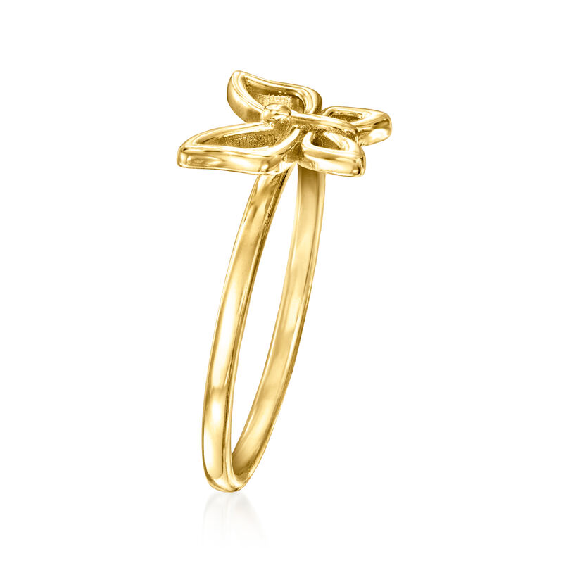 14kt Yellow Gold Butterfly Ring. Size 7 image number 2