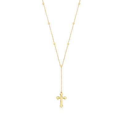 Italian 10kt Yellow Gold Rosary-Style Necklace