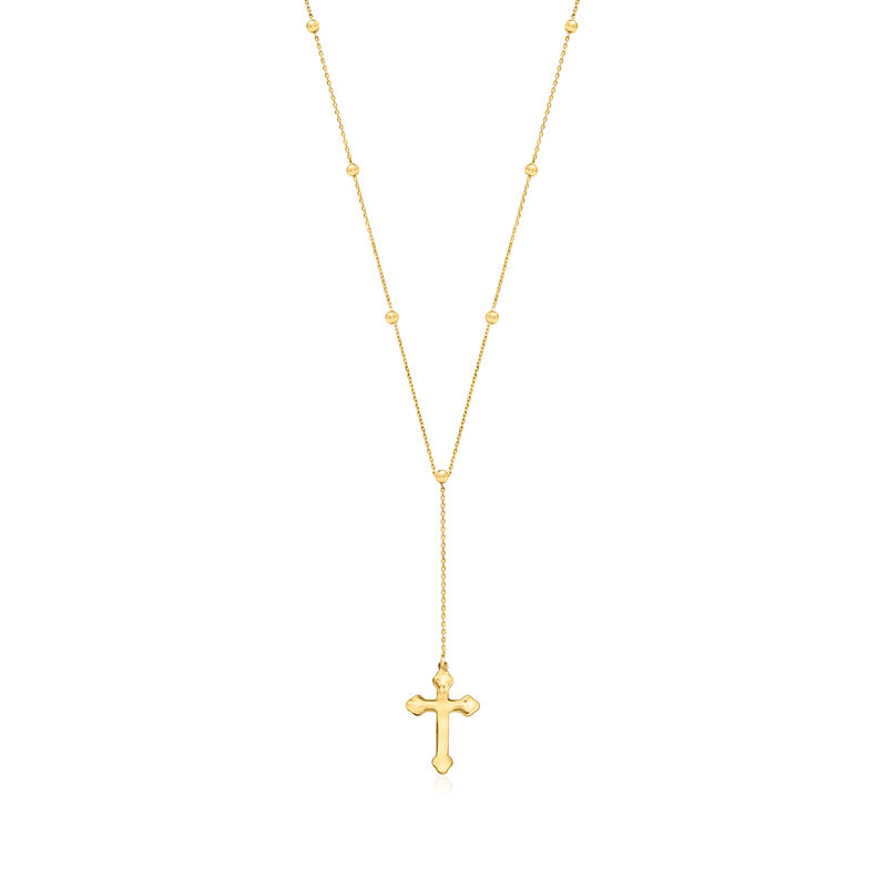 Italian 10kt Yellow Gold Rosary-Style Necklace image number 0