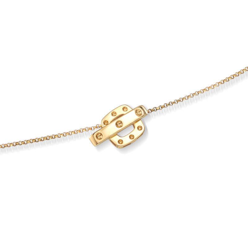 Roberto Coin &quot;Pois Moi&quot; Mother-Of-Pearl Square Station Necklace in 18kt Yellow Gold. 39.5&quot; image number 2