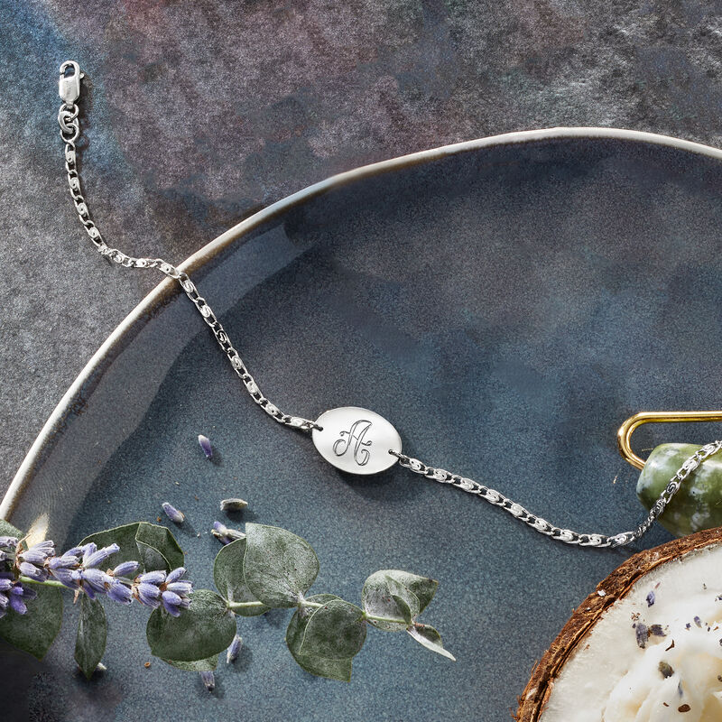 Sterling Silver Personalized Anklet image number 3