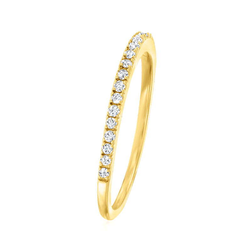 .15 ct. t.w. Diamond Ring in 18kt Gold Over Sterling image number 2