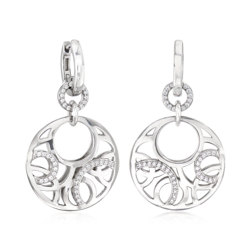 Belle Etoile &quot;Celestia&quot; .44 ct. t.w. CZ Drop Earrings in Sterling Silver image number 2