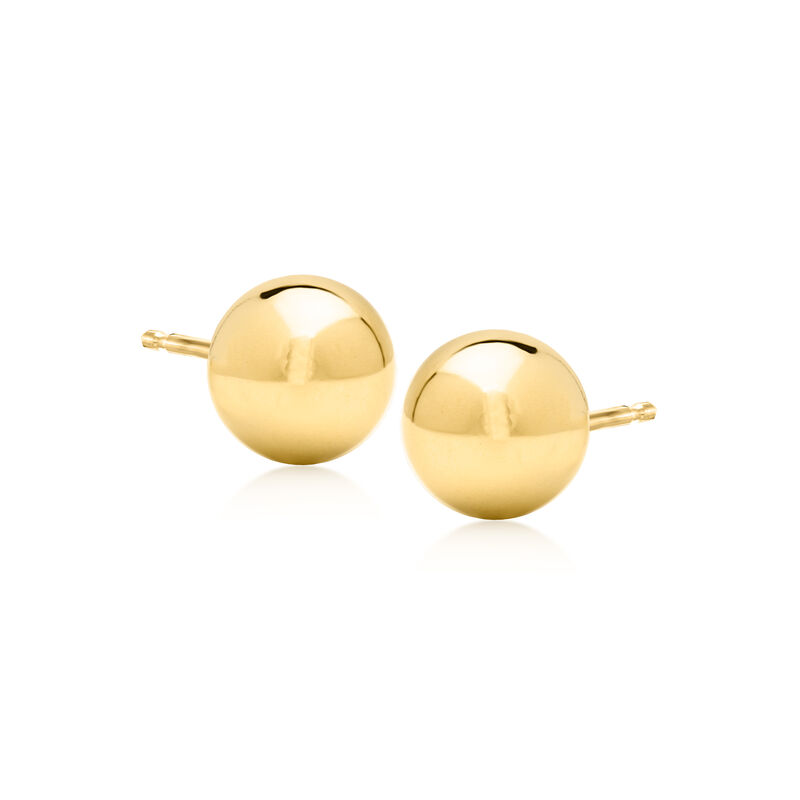 Italian 18kt Gold Over Sterling Jewelry Set: Three Pairs of 4-8mm Ball Stud Earrings  image number 4