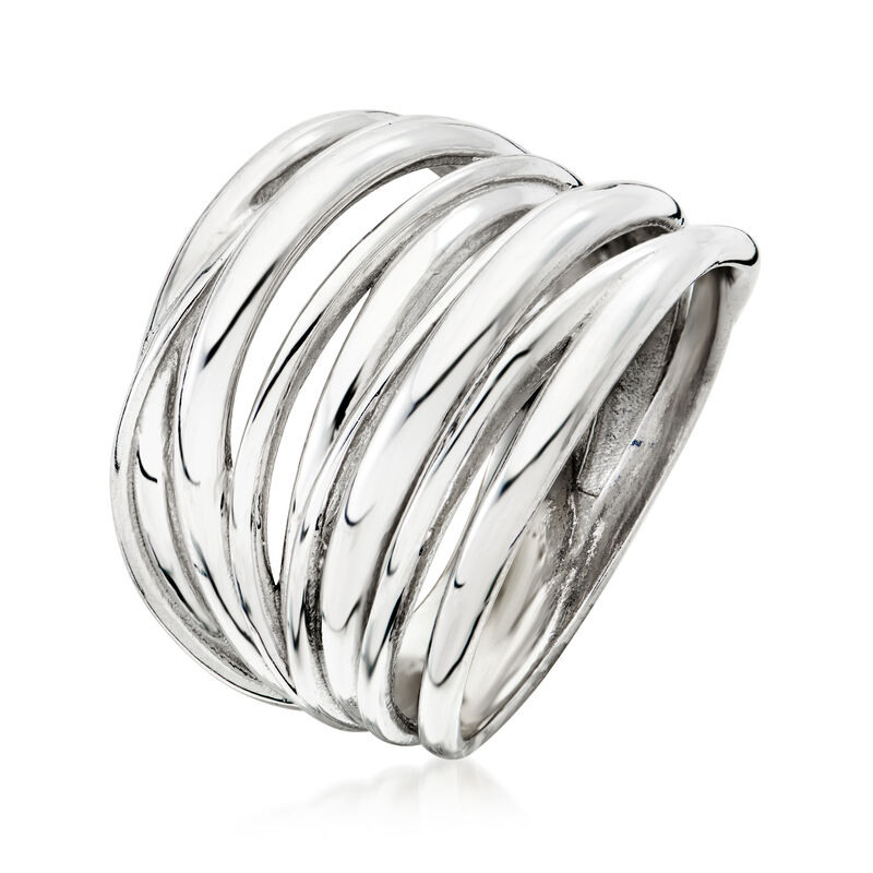 Italian Sterling Silver Highway Ring image number 2