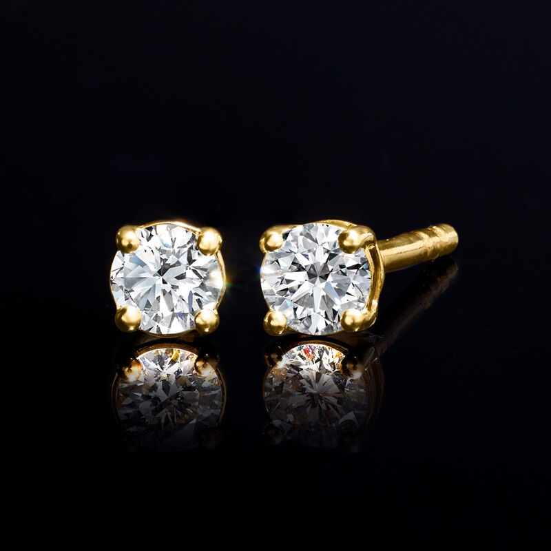 .25 ct. t.w. Lab-Grown Diamond Stud Earrings in 18kt Gold Over Sterling  image number 1