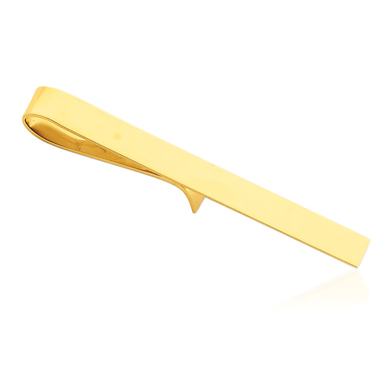 14kt Yellow Gold Personalized Tie Bar image number 0