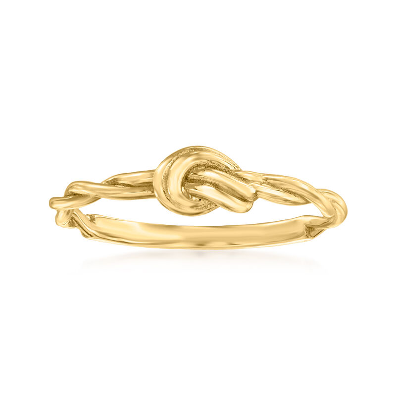 10kt Yellow Gold Twisted Knot Ring. Size 8 image number 0