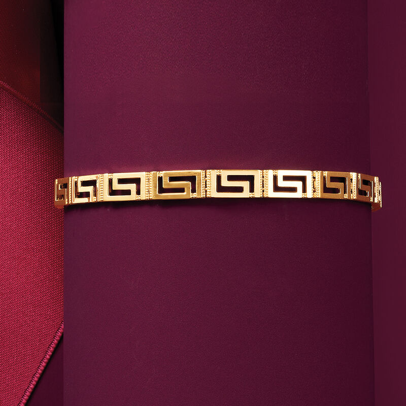 14kt Yellow Gold Greek Key Bracelet image number 3