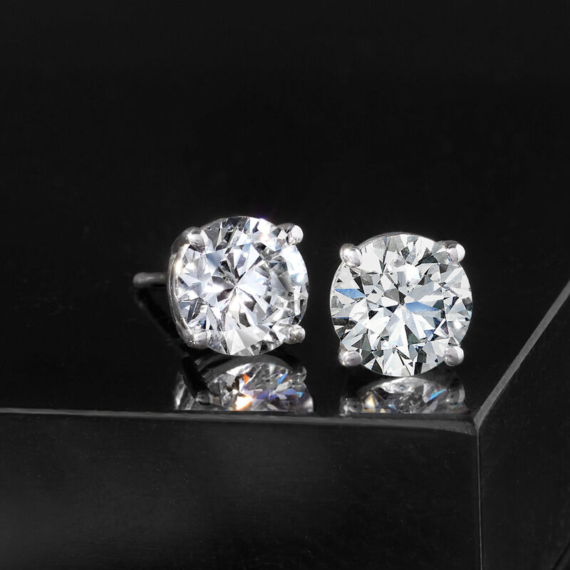 1.50 ct. t.w. Lab-Grown Diamond Stud Earrings in 14kt White Gold  image number 1