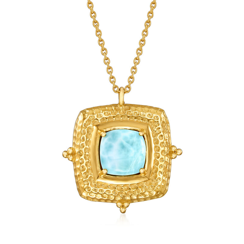 Larimar Pendant Necklace in 18kt Gold Over Sterling image number 0