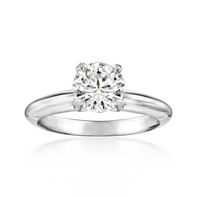 1.02 Carat Certified Diamond Solitaire Ring in 14kt White Gold