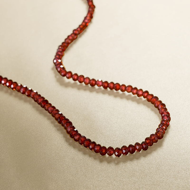 60.00 ct. t.w. Garnet Bead Toggle Necklace in 18kt Gold Over Sterling image number 4