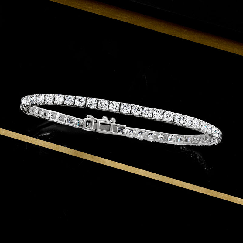 7.00 ct. t.w. Lab-Grown Diamond Tennis Bracelet in Platinum image number 2