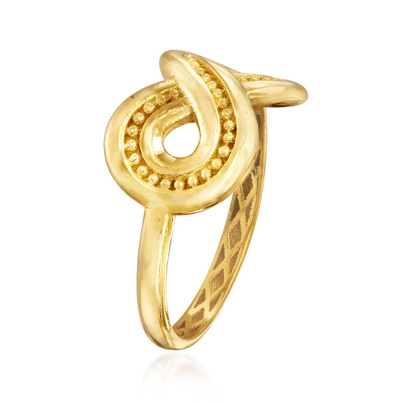 Italian 14kt Yellow Gold Infinity Ring image number 2