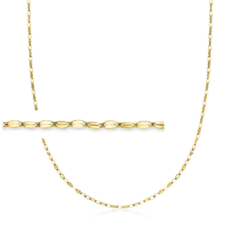 Italian 1.5mm 18kt Yellow Gold Lumachina-Chain Necklace image number 0