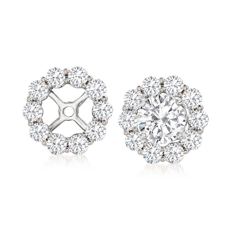 1.00 ct. t.w. Diamond Earring Jackets in 14kt White Gold image number 0