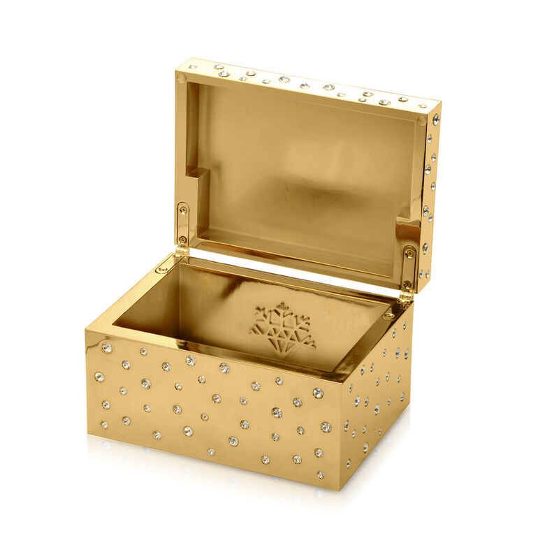 Crystamas "Star" Crystal Goldtone Keepsake Box image number 1