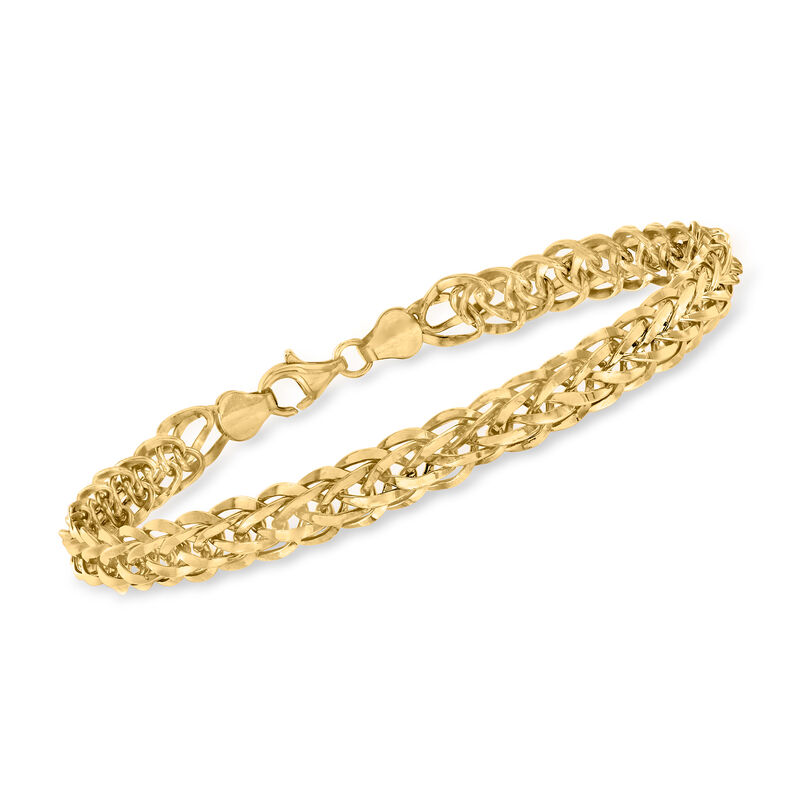 14kt Yellow Gold Wheat-Link Bracelet image number 0