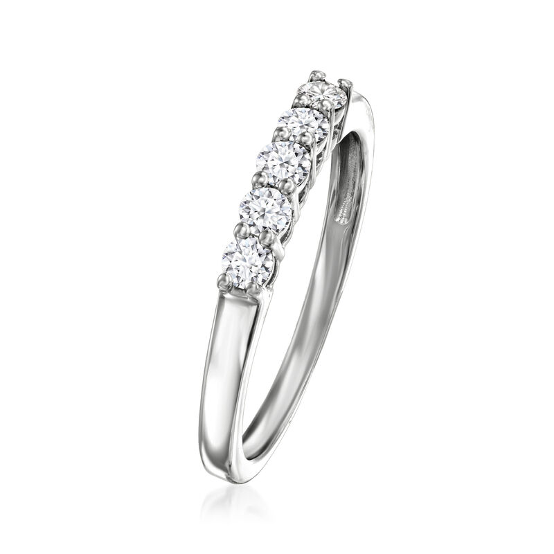 .33 ct. t.w. Lab-Grown Diamond Five-Stone Ring in Sterling Silver image number 2