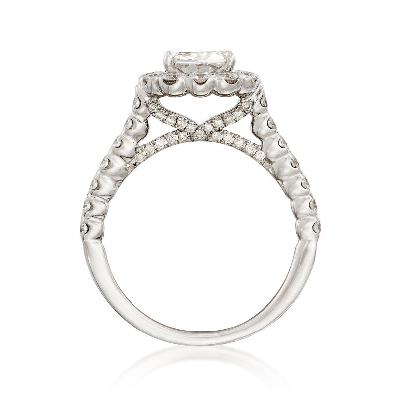 Henri Daussi 2.01 ct. t.w. Certified Diamond Engagement Ring in 18kt White Gold image number 3